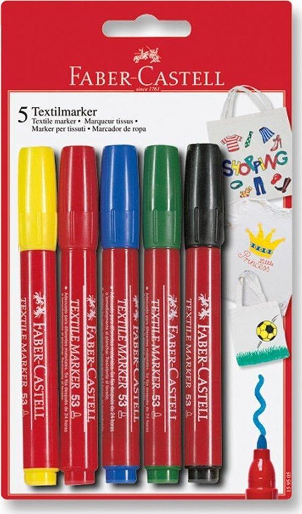 Faber Castell T-Shirt Markörü 5 Renk - Image 1