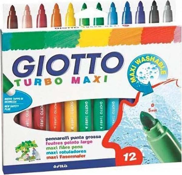 Giotto Turbo Maxi Jumbo 12’Li Keçeli Kalem 454000 - Image 1