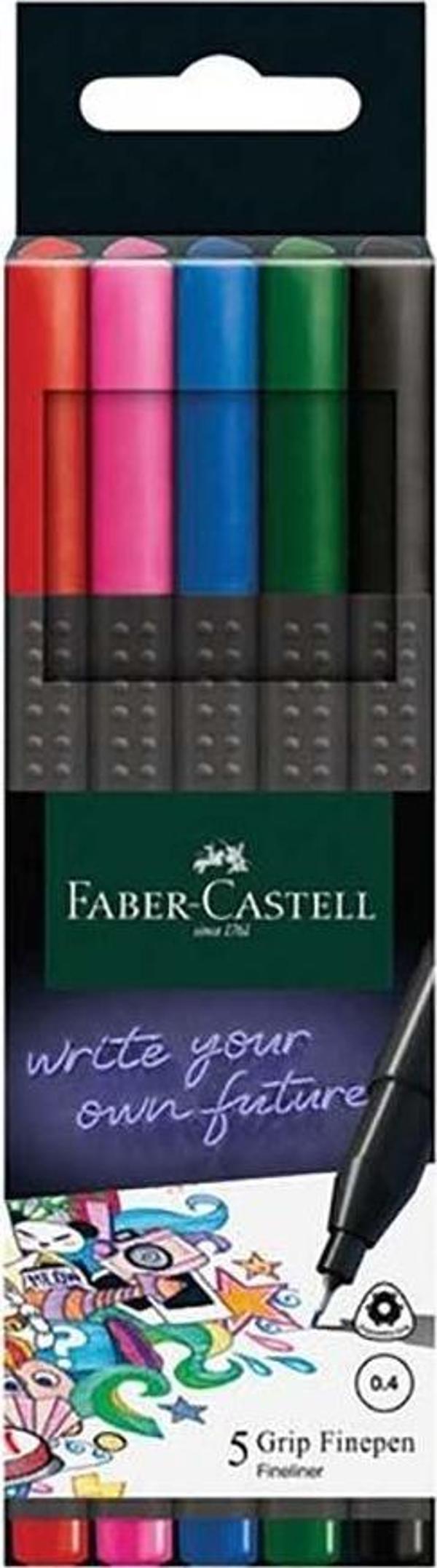 Faber Grip Finepen Klasik Renk 5’Li 2022 - Image 1