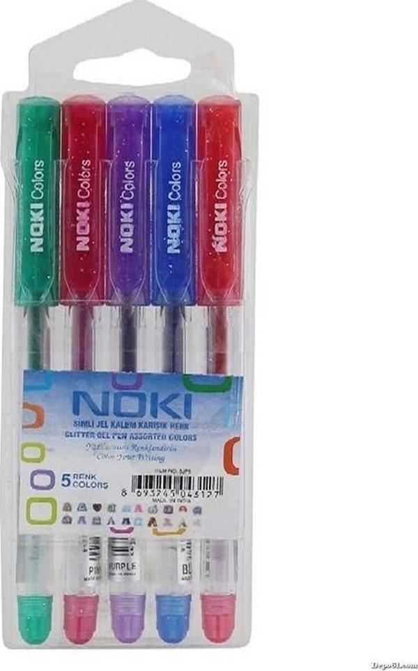 Noki Simli 5’Li Jel Kalem Karışık Renk 1mm Sjp-5 - Image 1