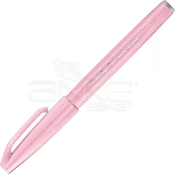 Pentel Brush Sign Pen Fırça Uçlu Kalem Pale Pink - Image 1
