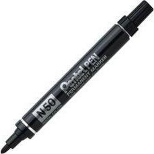 PENTEL N50-A PERMANENT MARKÖR YUVARLAK UÇ SİYAH - Image 1