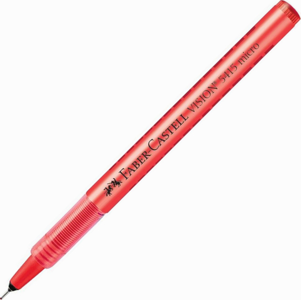FABER-CASTELL 5415 VİSİON İĞNE UÇLU ROLLER KALEM 0.3 KIRMIZI (541521) - Image 1