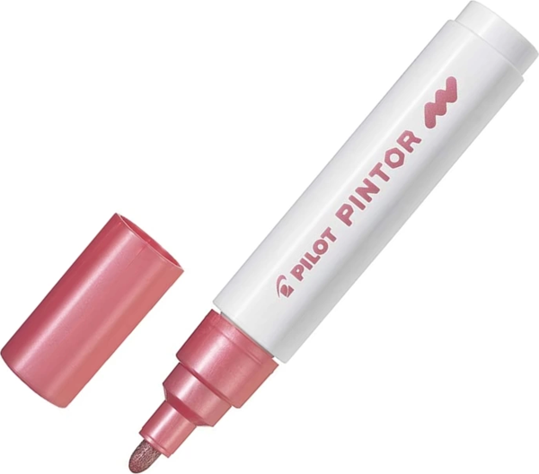 PİLOT PİNTOR DEKORASYON KALEMİ M METALİK PEMBE (51002078) (SW-PT-M-MP) - Image 1