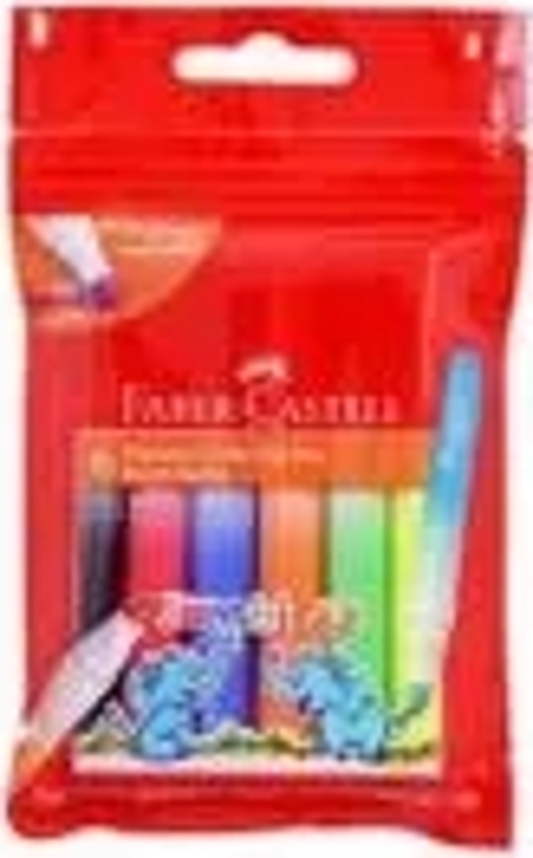 FABER-CASTELL JUMBO 42 NEON KEÇELİ KALEM 6 RENK (454207) - Image 1