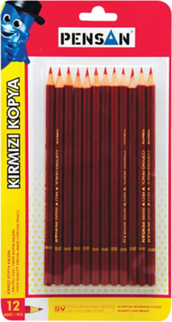 PENSAN 25020 KOPYA KALEMİ KIRMIZI 12Lİ - Image 1