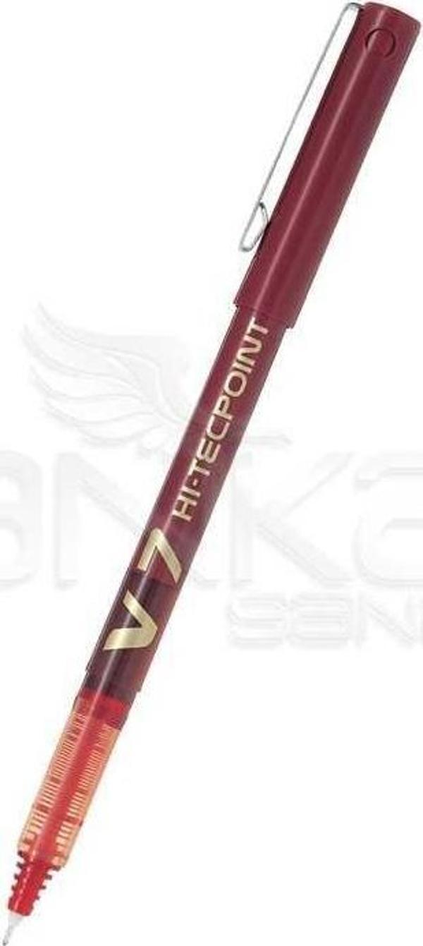 Pilot V7 Hi-Tecpoint İğne Uçlu Roller Kalem 0.7 Kırmızı - Image 1