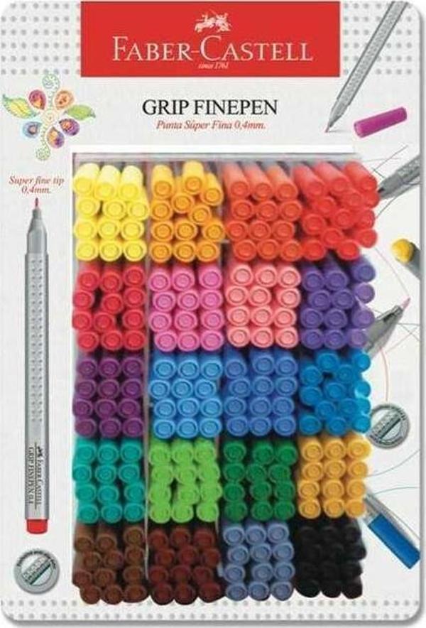 Faber-Castell Keçeli Kalem Finepen Grip 300'lü Set - Image 1