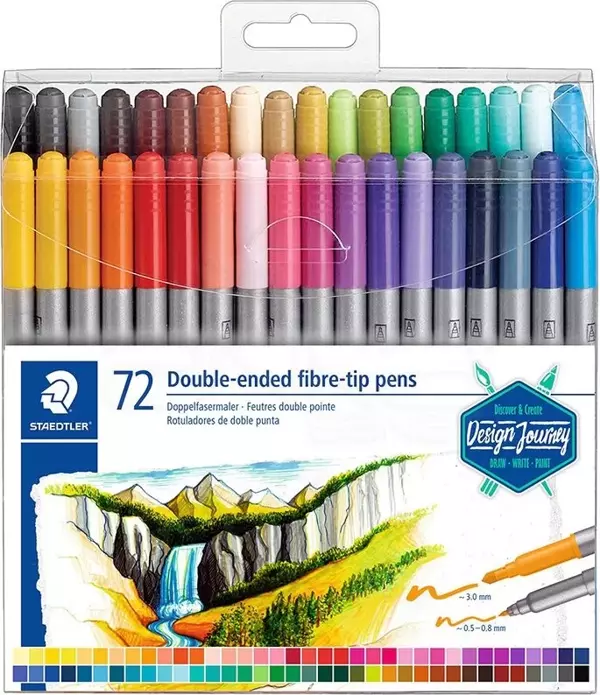Staedtler Çift Taraflı Keçeli Kalem 72li 0.5-3.0mm 3200 TB72 - Image 1