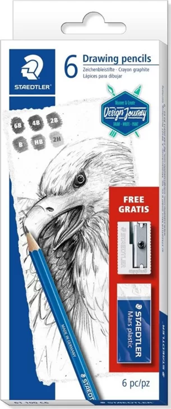 Staedtler Mars Lumograf Kurşun Kalem 6lı Set 61100-C6 - Image 1