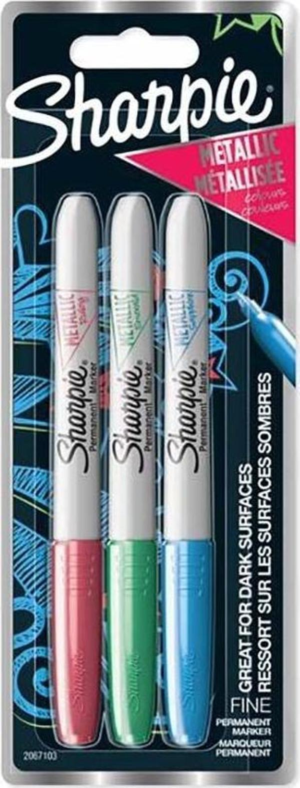 Sharpie Metalik Markör Kırmızı-Yeşil-Mavi 3lü Bls 2067103 - Image 1
