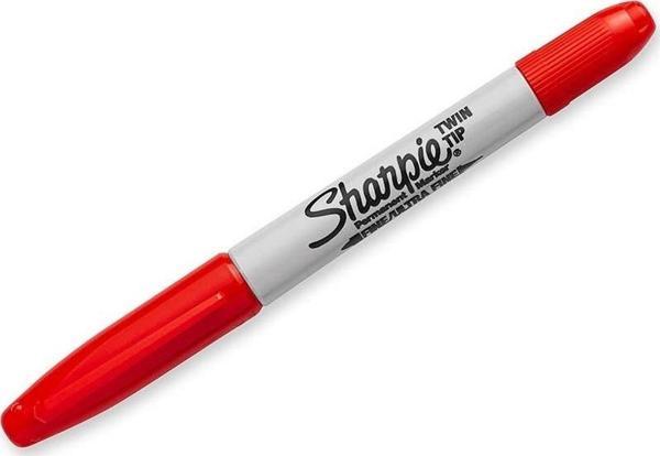 Sharpie Twin Çift Uçlu Permanent Markör Kırmızı 811110 - Image 1