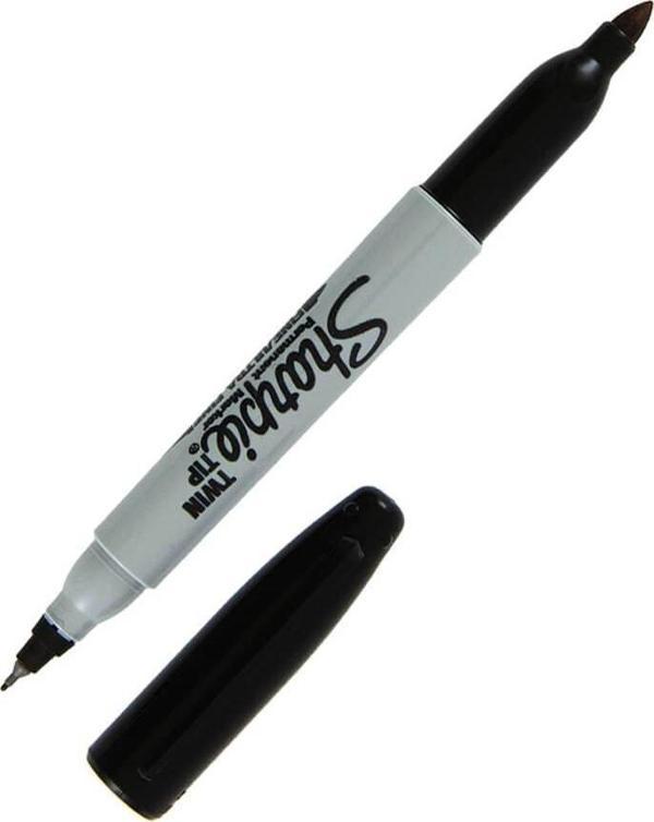 Sharpie Twin Çift Uçlu Permanent Markör Siyah 811100 - Image 1