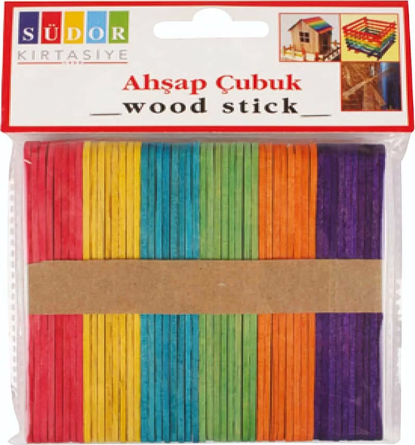Südor Ahşap Dondurma Sapı Küçük Renkli BS-69 - Image 1