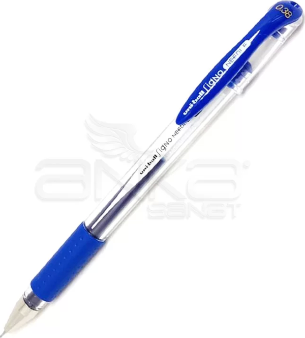 Uni Signo Needle İğne Uçlu Jel Kalem 0.38mm Mavi - Image 1