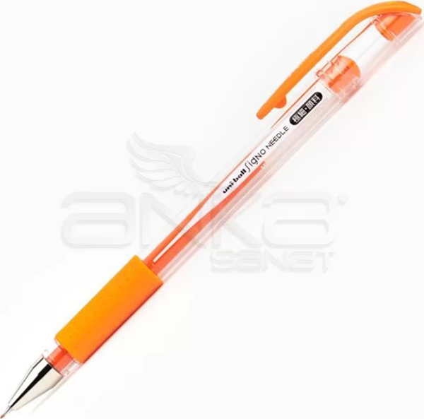 Uni Signo Needle İğne Uçlu Jel Kalem 0.38mm Turuncu - Image 1
