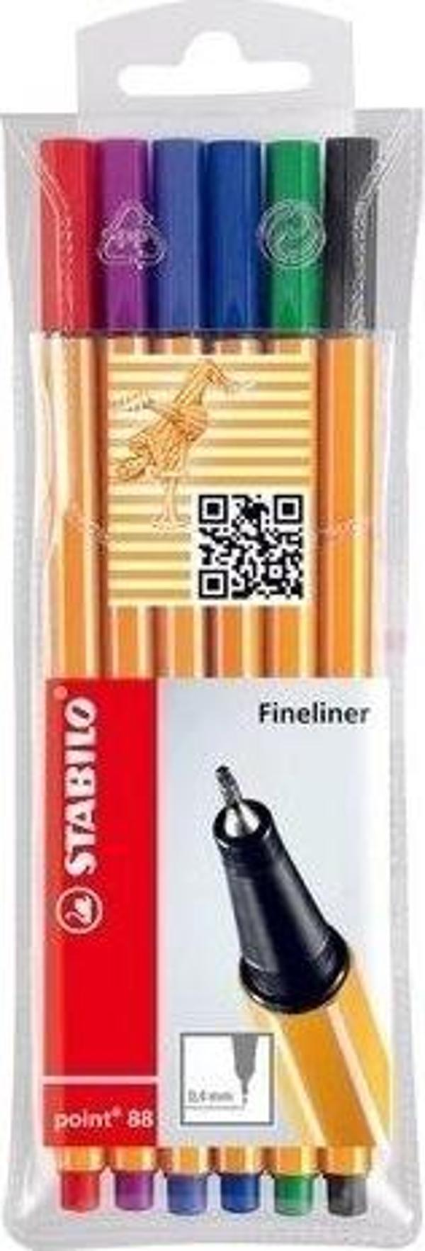 STABILO POİNT 88 KEÇELİ KALEM 6'LI PAKET - Image 1