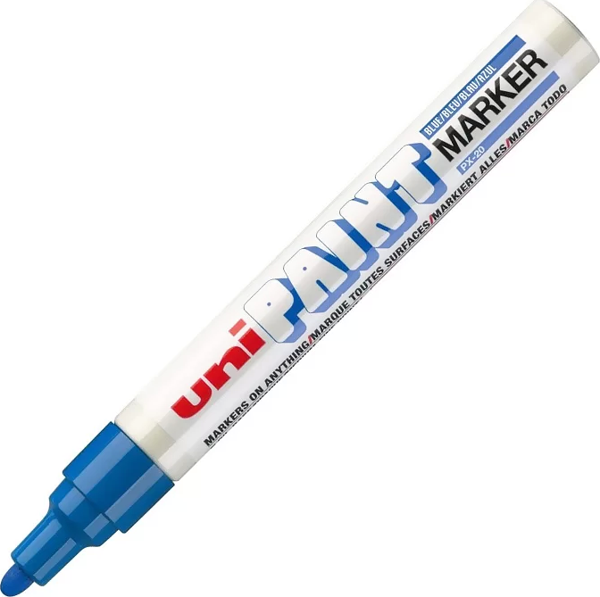 UNİ PX-20 YAĞ BAZLI PAİNT MARKÖR 2.2-2.8mm MAVİ - Image 1