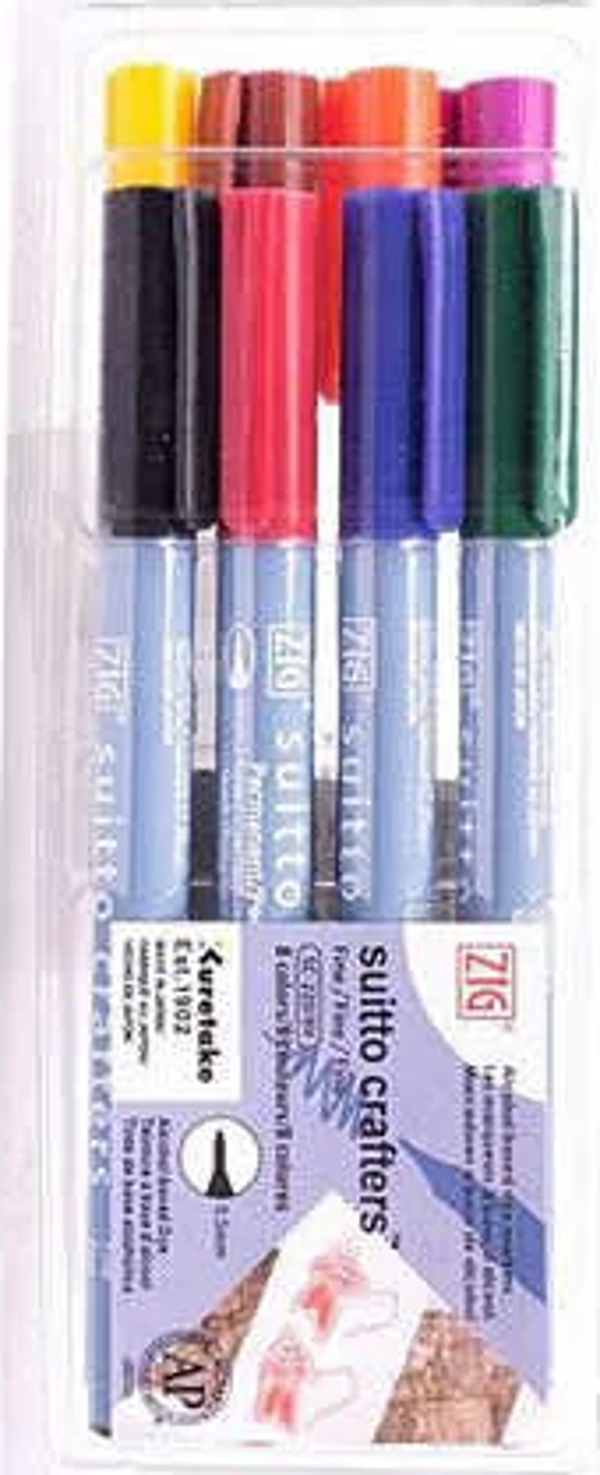 Zig Suitto Crafters Permanent Brush Fine 8 Renk 0.5mm SC-220 - Image 1