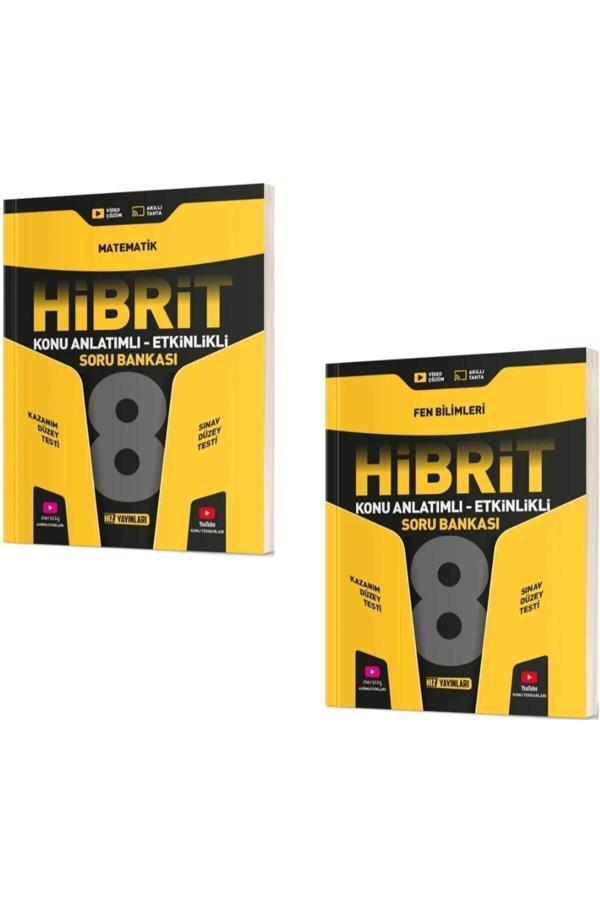 Hız Yayınları Lgs 8. Sınıf Matematik Ve Fen Konu Anlatımlı Etkinlikli Hibrit Soru Bankası 2'Li Set - Hız Yayınları - Image 1