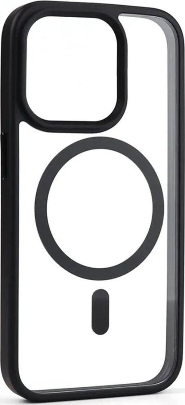 TeknoBA İphone 14 Pro Uyumlu Clear Black Magsafe Kılıf - Image 1
