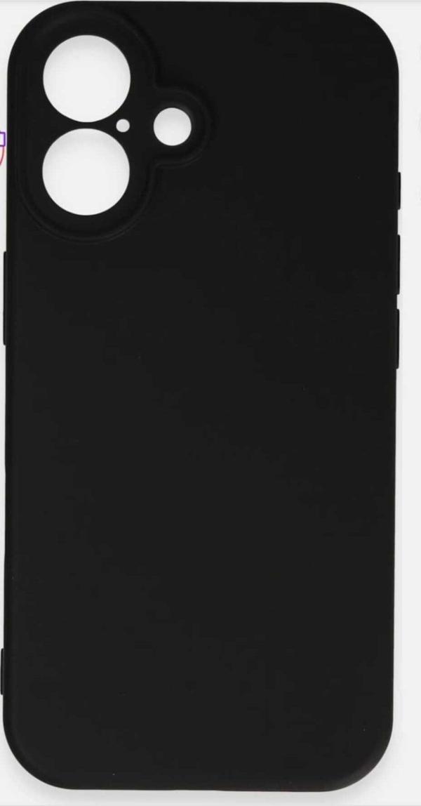 TeknoBA İphone 16 Plus Kamera Korumalı Siyah  Rubber Kılıf - Image 1