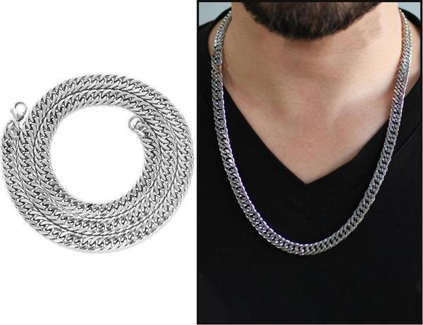 Silver Renk Çelik Erkek Gurmet Zincir - Image 1