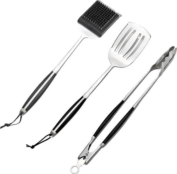 Elite Pro 3'lü Set Dövme Çelik - Fırça, Spatula ve Maşa - Image 1