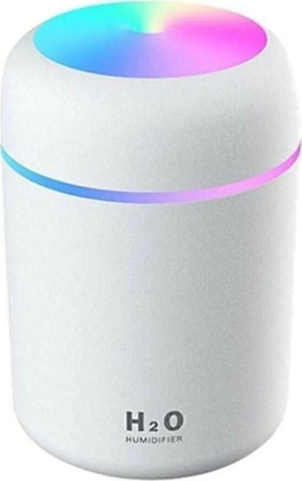 H2o 300 Ml Ulrasonik Hava Nemlendirici Ve Aroma Difüzörü Taşınabilir Buhar Makinesi - Image 1