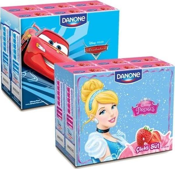 Danone Süt Çilekli 180ml Paket 6lı - Image 1