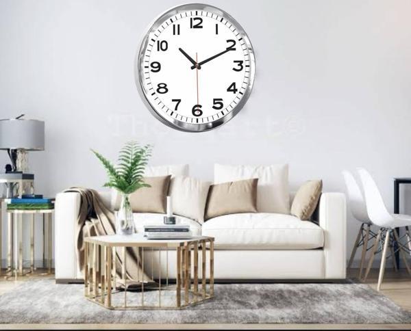  SAATDUKKANDUVAR  HOME METAL DUVAR SAATİ 40 CM  BÜYÜK BOY OFİS SAATİ  SALON SAATİ    - Image 1
