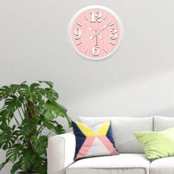 Revello Pembe Şık Duvar Saati  40X40 Cm - Image 1