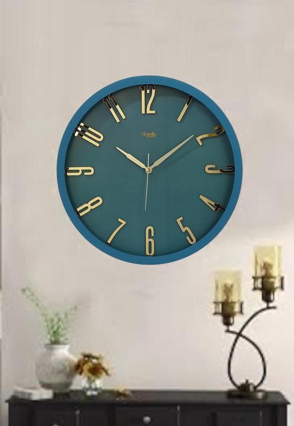 SAATDUKKKANDUVAR HOME MAVİ PLEKSİ DUVAR SAATİ  MODERN TASARIM 40 CM  - Image 1