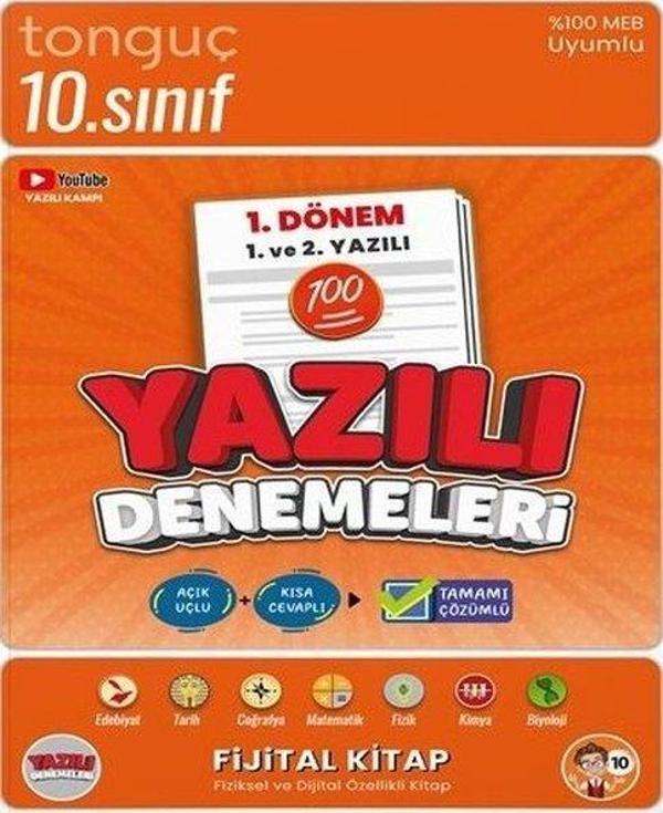 10. Sınıf Yazılı Denemeleri 1. Dönem 1. ve 2. Yazılı - Tonguç Akademi - Image 1