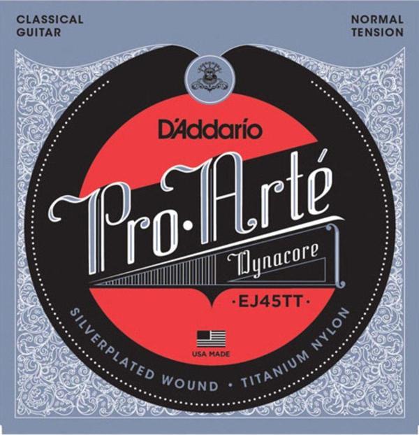 Daddario D’Addario Ej45Tt Pro-Arté Dynacore, Titanium Trebles, Normal Ten - Image 1