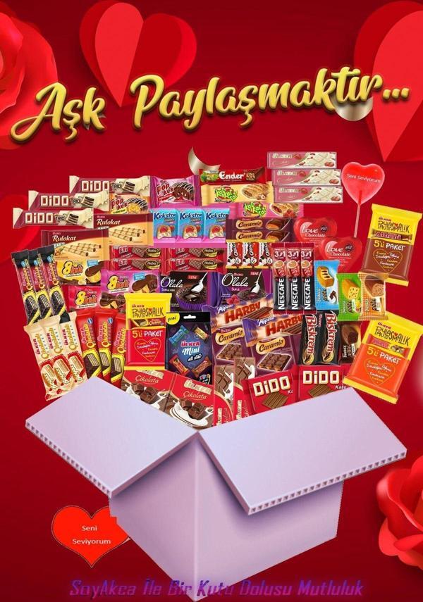Eti Aşk Paylaşmaktır 66 Parça Ekstra Boy Atıştırmalık Paketi - Image 1