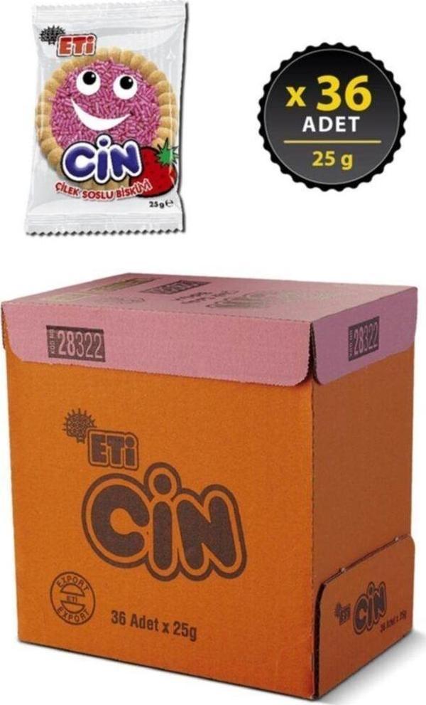 Eti Cin Bisküvi Çilekli 25 Gr X 36 Adet - Image 1