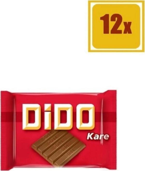 Ülker Sütlü Çikolata Kaplamalı Gofret Dido Kare 55.5 Gram X (12 Adet) - Image 1