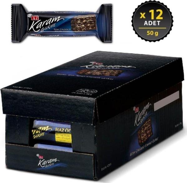 Eti Karam Gurme Bitter Çikolatalı Gofret 50 G X 12 Adet - Image 1