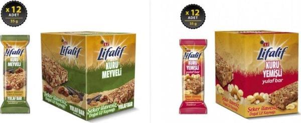 Eti Lifalif Kuru Meyveli 12 Ad. Ve Kuru Yemişli 12 Adet Yulaf Bar Set - Image 1