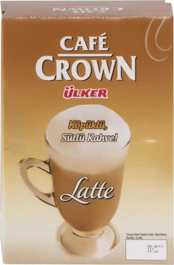 Ülker Cafe Crown Latte Köpüklü Sütlü Kahve 17 Gr - 24 Adet - Image 1