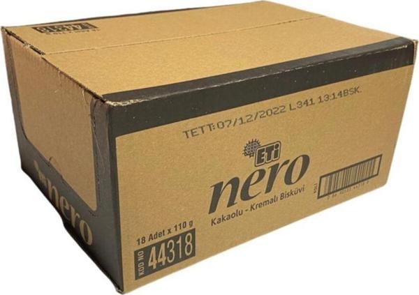 Eti Nero Kakao Kremalı Bisküvi 110 Gr 18 Adet - Image 1