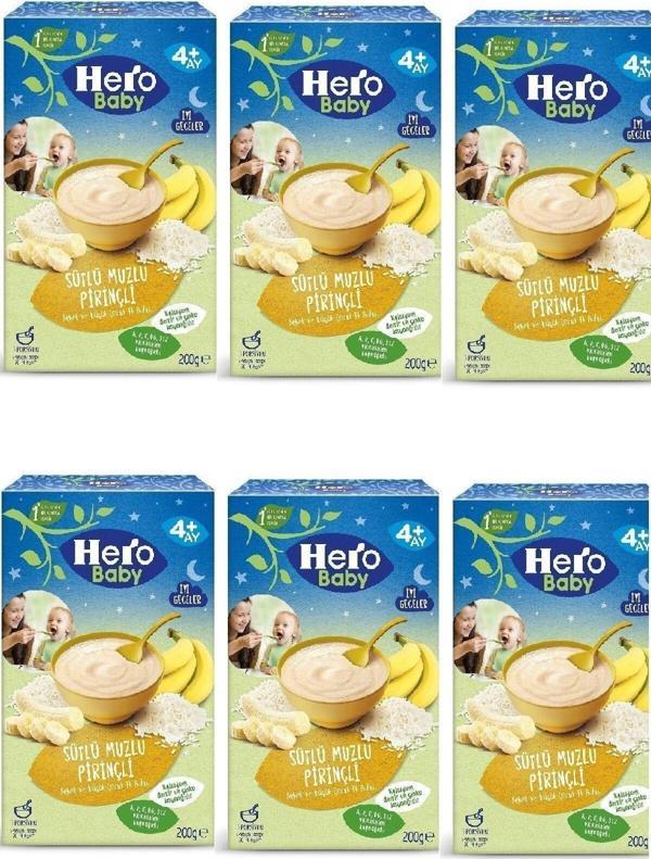 Hero Baby Gece Sütlü Muzlu Pirinçli 200 G X 6 Adet - Image 1