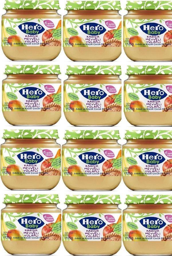 Hero Baby Karışık Meyveli Yulaflı Bebek Maması 125 G X 12 Adet - Image 1