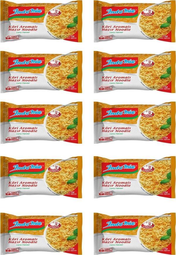 Indomie 10'Lu Köri Aromalı Hazır Noodle. Çin Çubuğu (Chopstick) Hediyeli. - Image 1