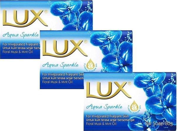 LUX 3 Ad. Lüx Sabun Mavi 80 Gr  Aqua Sparkle - Image 1