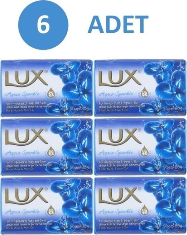 LUX Lüx Sabun 80Gr (Aqua Sparkle) ''6 Adet'' 480 Gr - Image 1