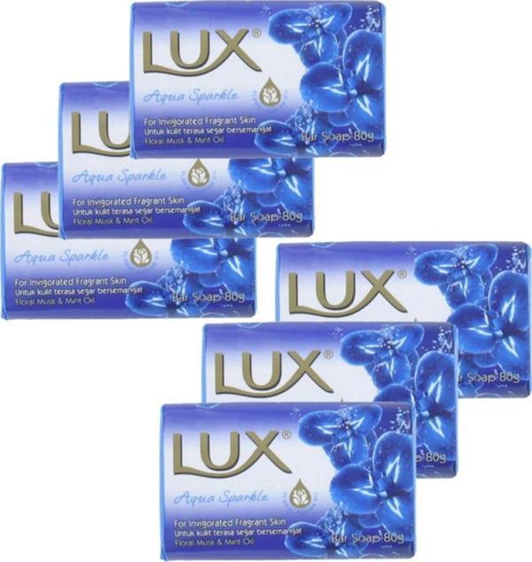 LUX Sabun 80Gr (Aqua Sparkle) ''6 Adet'' - Image 1