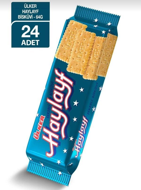 Ülker Şekerli Bisküvi Haylayf (64 Gram X 24 Adet) (Toplam 1,536 Gram) - Image 1