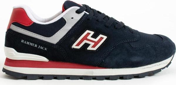 Hammer Jack Chile Hakiki Deri Lacivert-Kırmızı Erkek Spor Ayakkabı  - Image 1